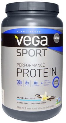Sport Performance Protein, Vanilla Flavor, 29.2 oz (828 g) by Vega, 運動，運動，蛋白質 HK 香港