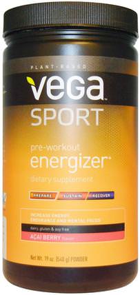 Sport Pre-Workout Energizer, Acai Berry Flavor, 19 oz (540 g) by Vega, 運動，鍛煉 HK 香港