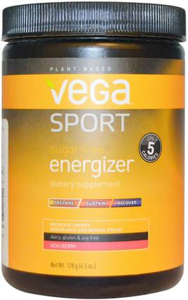 Sport, Sugar-Free Energizer, Acai Berry, 4.5 oz (128 g) by Vega, 運動，鍛煉 HK 香港