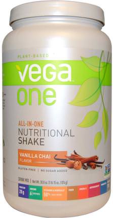 Vega One, All-in-One Nutritional Shake, Vanilla Chai, 30.8 oz (874 g) by Vega, 補品，超級食品 HK 香港