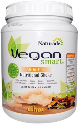 VeganSmart, All-In-One Nutritional Shake, Chai, 22.8 oz (645 g) by Vegan Smart, 補品，超級食品 HK 香港
