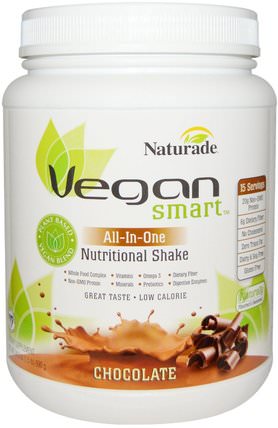 VeganSmart, All-In-One, Nutritional Shake, Chocolate, 24.3 oz (690 g) by Vegan Smart, 補品，超級食品 HK 香港