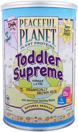 Toddler Supreme Formula, 1-4 Years, Natural Vanilla, 14 oz (397 g) by VegLife, 食品，奶粉，兒童健康，嬰兒配方奶粉和奶粉 HK 香港