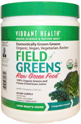 Organic Field of Greens, 15.03 oz (426 g) by Vibrant Health, 補品，超級食品，綠色蔬菜 HK 香港