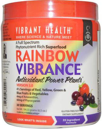 Rainbow Vibrance, Antioxidant Power Plants, Version 3.0, 6.5 oz (184.33 g) by Vibrant Health, 補品，超級食品 HK 香港