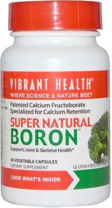 Super Natural Boron, 60 Veggie Caps by Vibrant Health, 補充劑，礦物質，硼 HK 香港