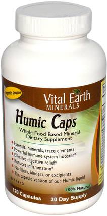 Humic Caps, 120 Capsules by Vital Earth Minerals, 補品，礦物質 HK 香港