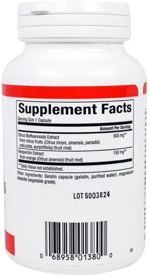 維生素，生物類黃酮 - Natural Factors, Citrus Bioflavonoids Plus Hesperidin, 650 mg, 90 Capsules