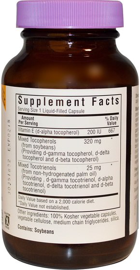 維生素 - Bluebonnet Nutrition, Vitamin E Complex, 60 Licaps