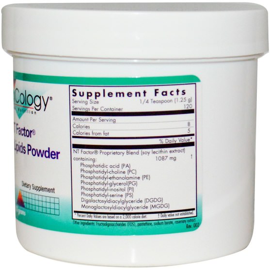 維生素，膽鹼，磷脂酰膽鹼，健康，能量飲料混合 - Nutricology, NT Factor, EnergyLipids Powder, 150 grams