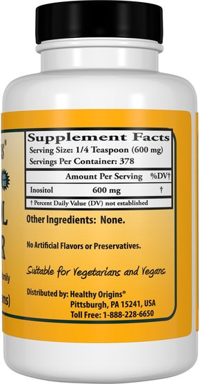 維生素，肌醇 - Healthy Origins, Inositol Powder, 8 oz (227 g)