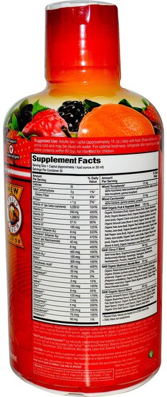 維生素，液體多種維生素 - Garden of Life, Vitamin Code Liquid, Multivitamin Formula, Fruit Punch Flavor, 30 fl oz (900 ml)