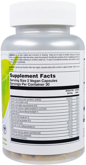 維生素，多種維生素，兒童多種維生素 - VegLife, Vital Teen Boys Multiple, 60 Vegan Capsules