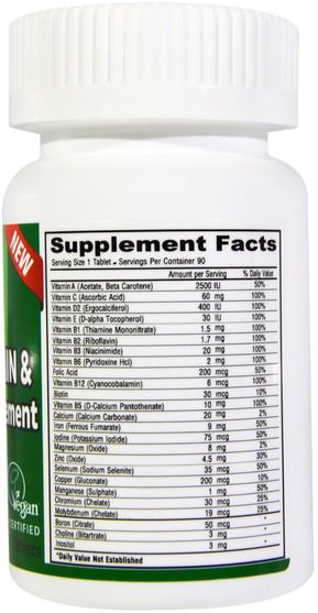 維生素，多種維生素 - Deva, Vegan, Multivitamin & Mineral Supplement, Tiny Tablets, 90 Tablets