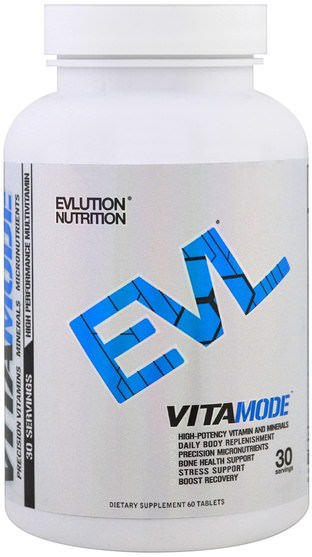 維生素，多種維生素 - EVLution Nutrition, VitaMode, 60 Tablets