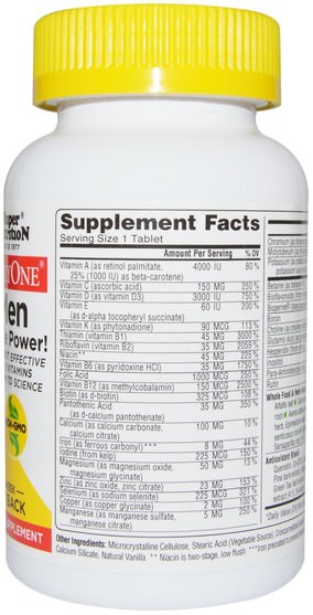 維生素，多種維生素，男士混合 - Super Nutrition, SimplyOne, Men, Triple Power Multivitamins, 90 Tablets