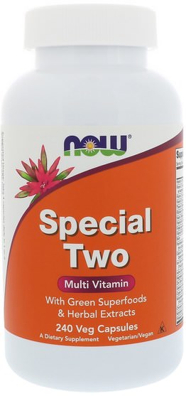 維生素，多種維生素 - Now Foods, Special Two, Multi Vitamin, 240 Veg Capsules