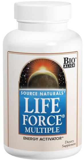 維生素，多種維生素 - Source Naturals, Life Force Multiple, 180 Tablets