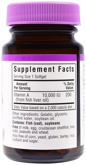 維生素，維生素a - Bluebonnet Nutrition, Vitamin A, 100 Softgels