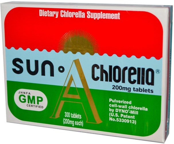 維生素，維生素a - Sun Chlorella, A, 200 mg, 300 Tablets