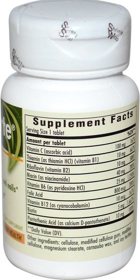 維生素，維生素b - Enzymatic Therapy, Biotin Forte, Extra Strength, 5 mg, 60 Tablets