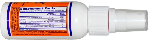 維生素，維生素b - Now Foods, B-12 Liposomal Spray, 1.000 mcg, 2 fl oz (59 ml)