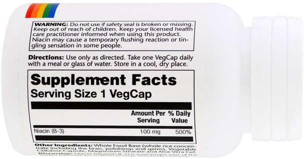 維生素，維生素b - Solaray, Niacin, 100 mg, 100 Veggie Caps