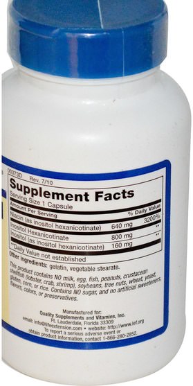 維生素，維生素B，維生素b3，菸酸沖洗 - Life Extension, No Flush Niacin, 800 mg, 100 Capsules
