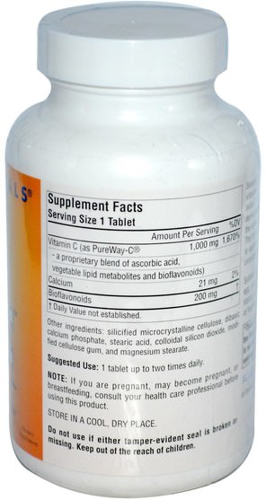 維生素，維生素c - Source Naturals, Metabolic C, 1.000 mg, 100 Tablets