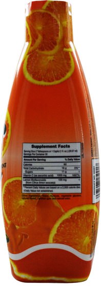 維生素，維生素c，維生素C液 - Natures Plus, Liquid C Supplement, Natural Orange Flavor, 1000 mg, 30 fl oz (887.10 ml)