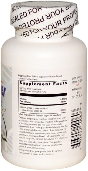 維生素，維生素D3 - Life Enhancement, SunPower Vitamin D3, 120 Capsules