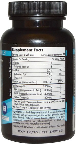 維生素，維生素D3 - Nordic Naturals, Ultimate Omega-D3 Sport, 1000 mg, 60 Soft Gels
