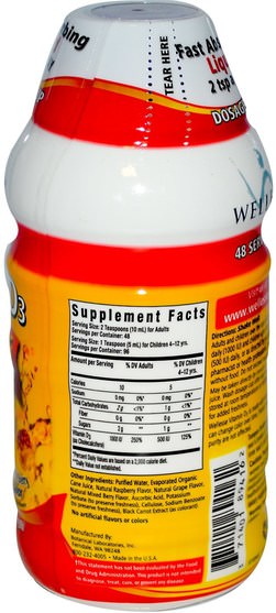 維生素，維生素D3，維生素D3液體 - Wellesse Premium Liquid Supplements, Vitamin D3, Natural Berry Flavor, 1000 IU, 16 fl oz (480 ml)