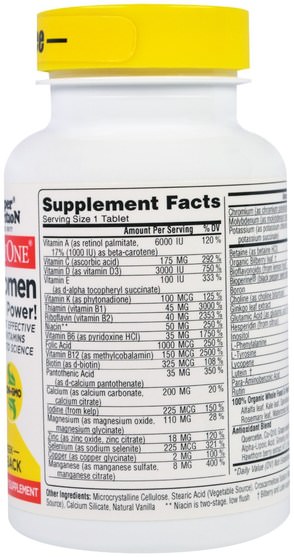 維生素，女性多種維生素 - Super Nutrition, SimplyOne, 50+ Women, Triple Power Multivitamins, Iron Free, 30 Tablets