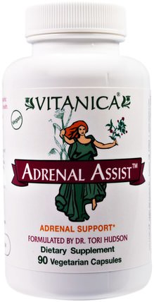 Adrenal Assist, Adrenal Support, 90 Veggie Caps by Vitanica, 補充劑，腎上腺支持 HK 香港