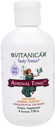 Adrenal Tonic, Chai Spice, 4 oz (118 ml) by Vitanica, 補充劑，腎上腺支持 HK 香港