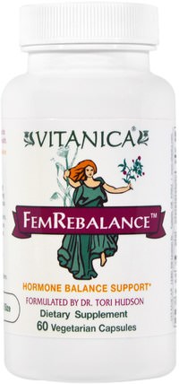Fem Rebalance, 60 Veggie Caps by Vitanica, 健康，經前綜合症，經前期 HK 香港