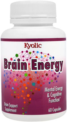 Brain Energy, 60 Capsules by Wakunaga - Kyolic, 補品，健康，大腦 HK 香港