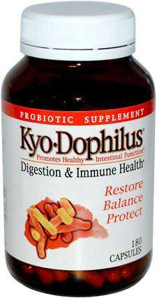 Kyo-Dophilus, Digestion & Immune Health, 180 Capsules by Wakunaga - Kyolic, 補充劑，益生菌，穩定的益生菌 HK 香港