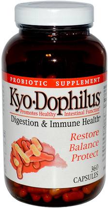 Kyo-Dophilus, Digestion & Immune Health, 360 Capsules by Wakunaga - Kyolic, 補充劑，益生菌，穩定的益生菌 HK 香港