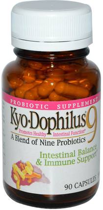 Kyo-Dophilus 9, Intestinal Balance & Immune Support, 90 Capsules by Wakunaga - Kyolic, 補充劑，益生菌，穩定的益生菌 HK 香港