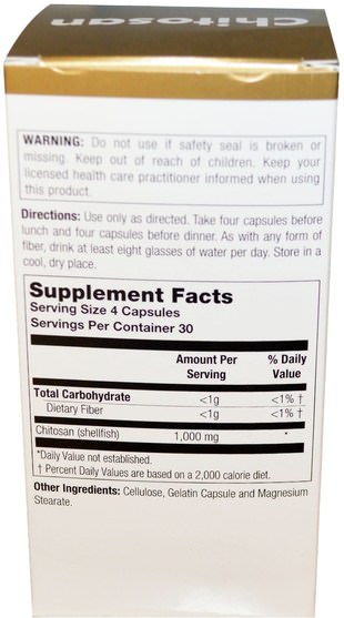 減肥，飲食，殼聚醣，健康 - Natural Balance, Chitosan, 1.000 mg, 120 Capsules