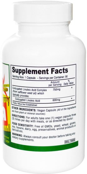 減肥，飲食，cla（共軛亞油酸），健康 - Deva, Vegan, CLA, 90 Vegan Caps