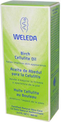 Birch Cellulite Oil, 3.4 fl oz (100 ml) by Weleda, 健康，皮膚，按摩油，橘皮組織 HK 香港