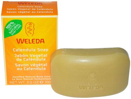 Calendula Soap, 3.5 oz (100 g) by Weleda, 洗澡，美容，肥皂，面部護理，金盞花 HK 香港