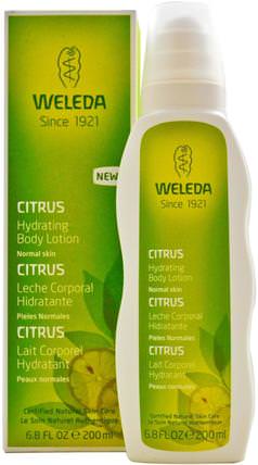 Hydrating Body Lotion, Normal Skin, Citrus, 6.8 fl oz (200 ml) by Weleda, 洗澡，美容，潤膚露 HK 香港
