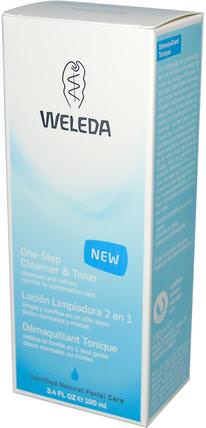 One-Step Cleanser & Toner, 3.4 fl oz (100 ml) by Weleda, 美容，面部護理，洗面奶，面部調理劑 HK 香港