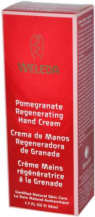 Regenerating Hand Cream, Pomegranate, 1.7 fl oz (50 ml) by Weleda, 洗澡，美容，護手霜 HK 香港