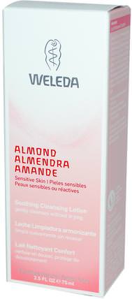Soothing Cleansing Lotion, Almond, 2.5 fl oz (75 ml) by Weleda, 美容，面部護理，潔面乳，皮膚型酒渣鼻，敏感肌膚 HK 香港