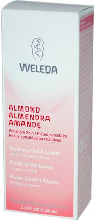 Soothing Facial Lotion, Almond, 1.0 fl oz (30 ml) by Weleda, 美容，面部護理，面霜，乳液，健康，皮膚，晚霜 HK 香港